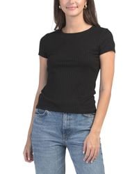 TJ Maxx - Ribbed Crew Neck Cap Sleeve Top For Spandex/Rayon - Lyst