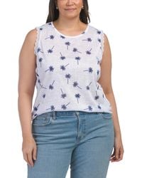 TJ Maxx - Plus Slub Knit Top With Lace Detail For Polyester - Lyst