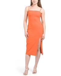 TJ Maxx - String Slit Midi Dress For Nylon/Spandex - Lyst