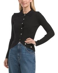 TJ Maxx - Button Up Ribbed Cardigan, Cotton/Polyester - Lyst