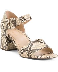 TJ Maxx - Wide Leather Chardonay Comfort Heeled Sandals For - Lyst