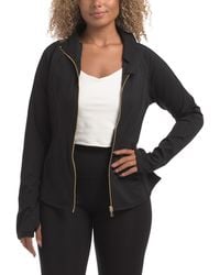 TJ Maxx - Lux Suri Peplum Hem Full Zip Jacket For Spandex/Polyester - Lyst