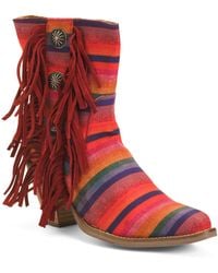 TJ Maxx - Leather Fringe Chili Pepper Western Boots For Leather/Suede - Lyst