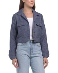 TJ Maxx - Mateo Cropped Button Front Jacket, Polyester - Lyst