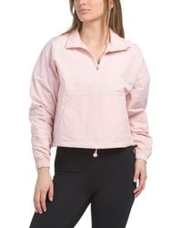 TJ Maxx - Woven Spring Peak Cropped Half Zip Windbreaker, Polyester - Lyst