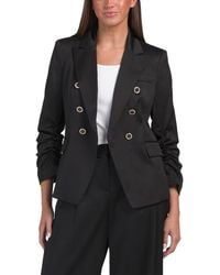 TJ Maxx - Crinkle Satin Faux Double Breasted Blazer, Polyester - Lyst