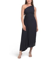 TJ Maxx - One Shoulder Crepe Chiffon Midi Dress For Polyester - Lyst