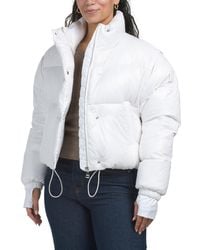 TJ Maxx - Cropped Down Puffer Jacket With Zip Off Sleeves, Nylon - Lyst