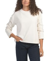 TJ Maxx - Crew Neck French Ribbed Sweater, Cotton/Polyester - Lyst