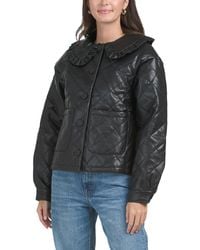 TJ Maxx - Maribel Faux Leather Quilted Jacket For Cotton/Polyester/Leather - Lyst