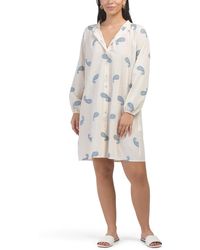 TJ Maxx - Paisley Embroidered Long Sleeve Mini Dress For Cotton/Polyester - Lyst