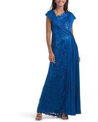 TJ Maxx - Chantelle Sequin Embroidered Draped Sash Gown For Nylon/Polyester - Lyst