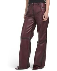 TJ Maxx - Leather Wide Leg Pants For Polyester/Leather - Lyst