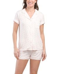 TJ Maxx - 2Pc Cowgirl Boot Notch Collar Pajama Top And Shorts Set For Spandex/Polyester - Lyst