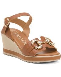 TJ Maxx - Leather One Band Sport Sole Wedge Sandals For Leather - Lyst