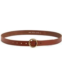 TJ Maxx - Leather Copper Toned Circle Buckle Minimalistic Belt For - Lyst