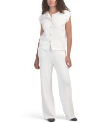 TJ Maxx - 2Pc Waffle Top And Full Needle Pants Set For Nylon/Rayon - Lyst