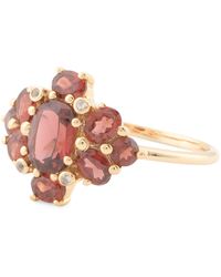 TJ Maxx - 14Kt Plated Garnet Cluster Ring - Lyst