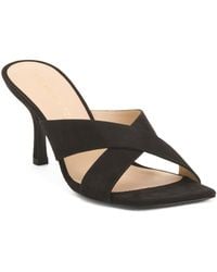 TJ Maxx - Leather Dayna Slide 75 Heeled Sandals For Leather/Suede - Lyst