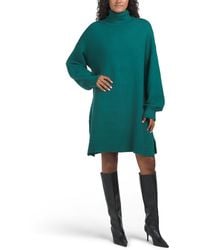 TJ Maxx - Shawnee Waffle Knit Turtleneck Mini Sweater Dress For Polyester/Viscose - Lyst