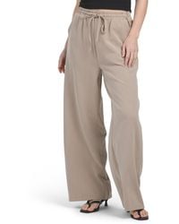 TJ Maxx - Wide Leg Pants With Elastic Drawstring Waist For Spandex/Cotton/Polyester - Lyst