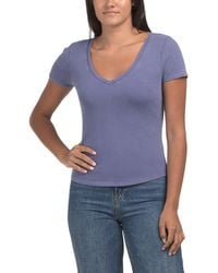 TJ Maxx - Sandwashed Ribbed Top For Spandex/Cotton - Lyst