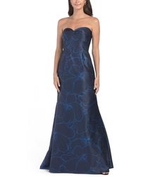 TJ Maxx - Strapless Jacquard Mermaid Gown For Polyester - Lyst