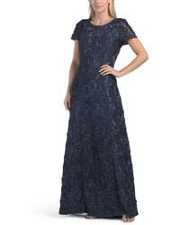 TJ Maxx - Rosette A Line Sequin Gown For Nylon/Polyester/Rayon - Lyst