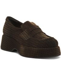 TJ Maxx - Suede Platform Certier Penny Loafers For Leather/Suede - Lyst