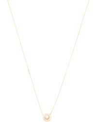 TJ Maxx - 14Kt Pearl Diamond Cut Circle Pendant Necklace For - Lyst