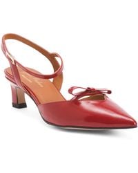 TJ Maxx - Leather Kitten Heel Shoes With Bow Detail For Leather - Lyst