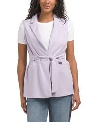 TJ Maxx - Belted Scuba Crepe Vest For Spandex/Polyester - Lyst