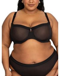 TJ Maxx - Full Figure Sheer Mesh Unlined Balconette Bra For Nylon/Spandex - Lyst