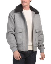 TJ Maxx - Wool Blend Field Jacket With Sherpa Collar For Polyester/Wool - Lyst