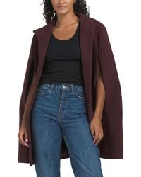 TJ Maxx - Italian Wool Blend Stand Collared Cape Coat, Wool/Viscose/Cashmere - Lyst