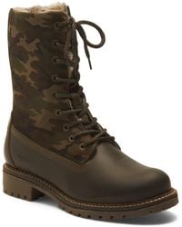 TJ Maxx - Leather Hanz Lace Up Boots For Leather/Wool - Lyst