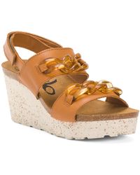 TJ Maxx - Leather Fair Isle Wedge Sandals For - Lyst