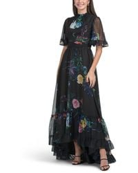 TJ Maxx - Short Sleeve Floral Gown For Polyester - Lyst