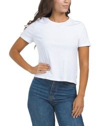 TJ Maxx - Crew Neck Short Sleeve Slub T-Shirt For Modal/Cotton - Lyst