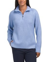 TJ Maxx - Wool Blend Hudson Pullover Lined Quarter Zip Sweater For Polyester/Acrylic/Wool - Lyst