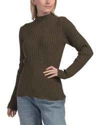TJ Maxx - Cotton Funnel Neck Sweater With Waving Rib Pattern - Lyst