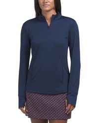 TJ Maxx - Quarter Zip Long Sleeve Jacket With Seam Detail For Spandex/Polyester - Lyst