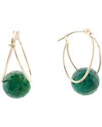 TJ Maxx - 14Kt Emerald Double Hoop Earrings - Lyst