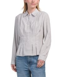 TJ Maxx - Long Sleeve Pleated Blouse For Polyester/Rayon - Lyst