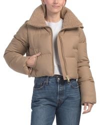 TJ Maxx - Jayne Cropped Puffer Jacket, Polyester/Wool/Rayon - Lyst