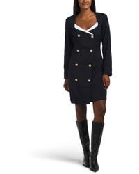 TJ Maxx - Long Sleeve Contrast Mini Blazer Dress For Spandex/Polyester - Lyst