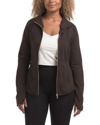 TJ Maxx - Lux Suri Peplum Hem Full Zip Jacket For Spandex/Polyester - Lyst