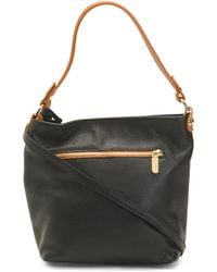 TJ Maxx - Leather Bucket Bag With Tonal Stitching For Leather - Lyst