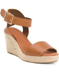 TJ Maxx - Leather Espadrille Wedge Sandals For - Lyst