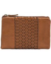 TJ Maxx - Leather Wallet With Woven Detail - Lyst